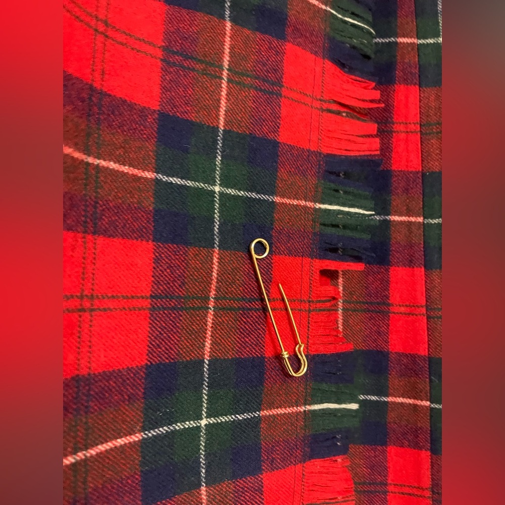 Vintage 1970’s Pendleton 100% Virgin Wool Tartan Plaid Wrap Skirt - Picture 10 of 14